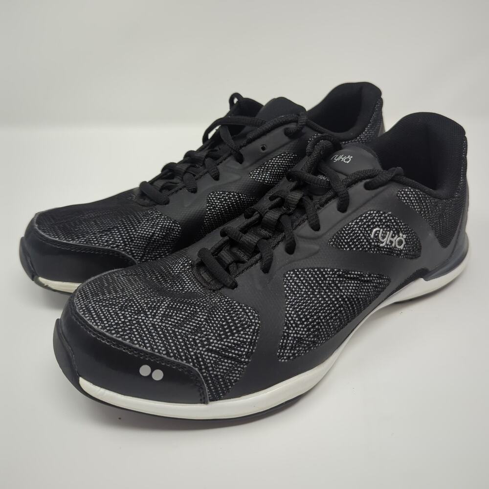 RYKA Womens Grafik Gray Black Sneakers Shoes Size 10
